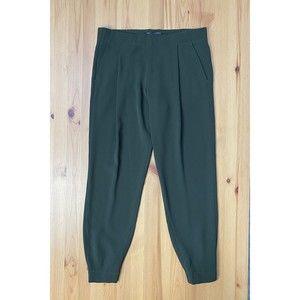 Vince Women's Olive Green High Rise Tapered Leg Trousers Dress Work Pants Sz 2